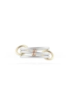 Spinelli Kilcollin Acacia Mix Linked Rings In Ss / 18k Rg / 18k Yg