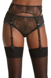 CHANTELLE LINGERIE MEMENTO EMBROIDERED GARTER BELT