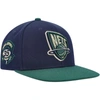 Mitchell & Ness Men's  Navy, Green New Jersey Nets 35th Anniversary Hardwood Classics Grassland Fitte In Navy