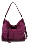 Aimee Kestenberg Bandit Convertible Hobo Bag In Berry Suede