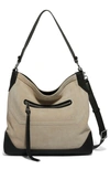 Aimee Kestenberg Bandit Convertible Hobo Bag In Oat Suede