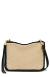 Aimee Kestenberg Famous Double Zip Leather Crossbody Bag In Shearling