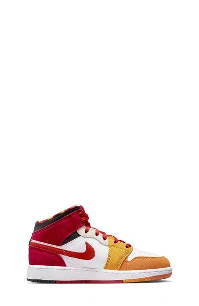 Jordan Kids' Air  1 Mid Se Sneakers In Paprika/ Cinnabar/ Black/ Gold