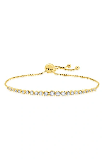 Crislu Graduated Tennis Bracelet In Gold