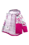 The North Face Kids' Freedom Insulated Waterproof Hooded Jacket In Purple Terrain Multi Print