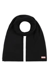 Hunter Play Essential Recycled Polyester Blend Scarf In Black