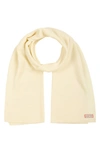 Hunter Play Essential Recycled Polyester Blend Scarf In  White
