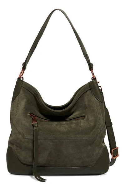 Aimee Kestenberg Bandit Convertible Hobo Bag In Forest Suede