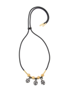 Marni Suspended Flower Pendant Necklace In White