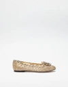 DOLCE & GABBANA SLIPPER IN TAORMINA LUREX LACE WITH CRYSTALS,CP0010AE63780997