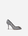 DOLCE & GABBANA PUMP IN TAORMINA LACE WITH CRYSTALS,CD0101AL19880725