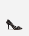 Dolce & Gabbana Bellucci 90 Crystal-embellished Pumps In Taormina Lace In Blue