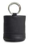SIMON MILLER BONSAI PEBBLED LEATHER BUCKET BAG - BLACK,S801-9003-90303