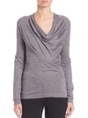 DEREK LAM Draped Cowlneck Sweater