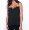 FRANK LYMAN Woven Top in Black/Gold