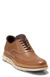 Cole Haan Zerøgrand Wingtip Waterproof Derby In Light Whiskey