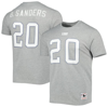 MITCHELL & NESS MITCHELL & NESS BARRY SANDERS GRAY DETROIT LIONS RETIRED PLAYER LOGO NAME & NUMBER T-SHIRT