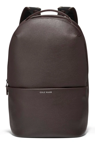 Cole Haan Triboro Leather Backpack In Dark Chocolate