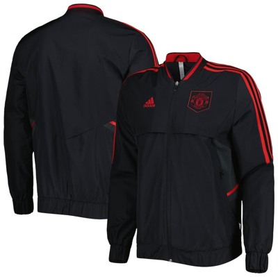 Adidas Originals Adidas Black Manchester United Aeroready Anthem Full-zip Jacket