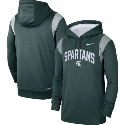 Nike Green Michigan State Spartans 2022 Game Day Sideline Performance Pullover Hoodie