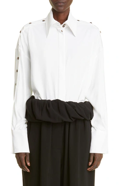 Proenza Schouler Marocaine Silk Shirt In White