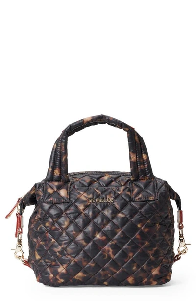 Mz Wallace Small Sutton Deluxe Tote In Tortoise/light Gold