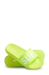 Superdry Code Core Pool Slide In Lime/ Optic