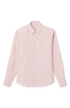 Sandro Solid Flannel Button-up Shirt In Pink