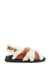 Marni Criss-cross Sandal With 2.5 Cm Rubber Sole In Yellow