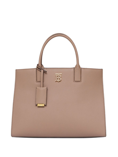 Burberry Small Frances Tote Bag In Nude