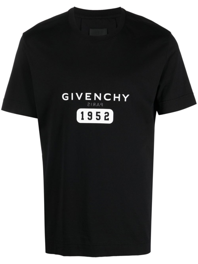 Givenchy Logo Print Cotton T-shirt In Black