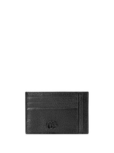 Gucci Gg-plaque Card Holder In Black