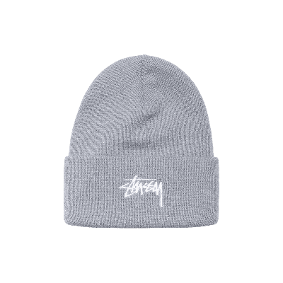 Pre-owned Stussy Stock Cuff Beanie 'grey Heather'