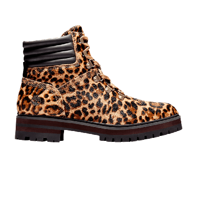 Pre-owned Timberland Wmns London Square Mid Hiker 'animal Print' In Brown
