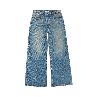 Pre-owned Rhude Chevron Wide Leg Denim 'indigo' In Blue