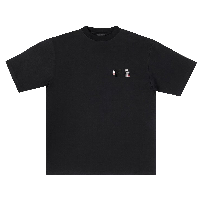 Pre-owned Balenciaga Large Fit T-shirt 'black/white/red'