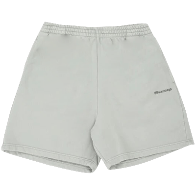 Pre-owned Balenciaga Sweat Shorts 'grey/dark Grey'