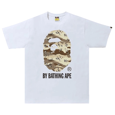 Pre-owned Bape Desert Camo By Bathing Ape Relaxed Tee 'white/beige'