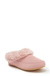 Sorel Go Coffee Run Faux Fur Slipper In Eraser Pink/ Sea Salt