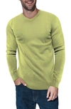 X-ray V-neck Rib Knit Sweater In Heather Lime