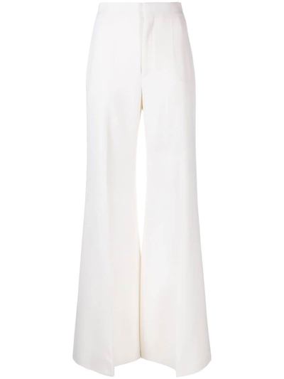 Chloé Stretch Wool Pants In Neutro