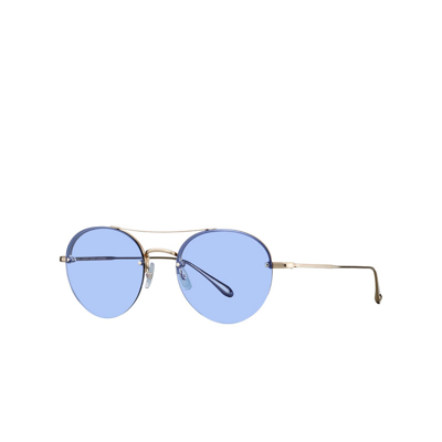 Garrett Leight Beaumont Sun Gold-crystal/blue Magic Sunglasses In Blue / Gold