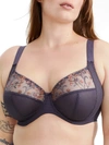 Elomi Charley Floral Side Support Plunge Bra In Storm