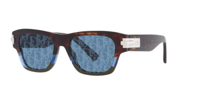 Dior Blacksuit Xl S2u Square-frame Tortoiseshell Acetate Sunglasses In Blue