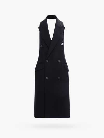 Mm6 Maison Margiela Tailored Sleeveless Coat In Black