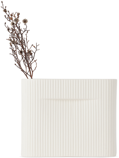 Muuto Off-white Small Ridge Vase In Off White