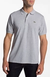 Lacoste Slim Fit Core Polo In Argent Grey