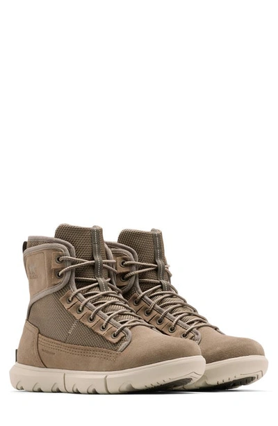 Sorel Explorer™ Mission Waterproof Boot In Wet Sand/ Light Clay