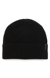 Vince Boiled Cashmere Cuff Beanie In Black