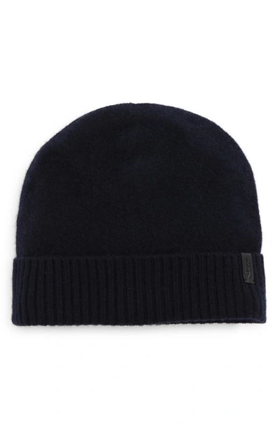 Vince Boiled Cashmere Cuff Beanie In Dark Navy